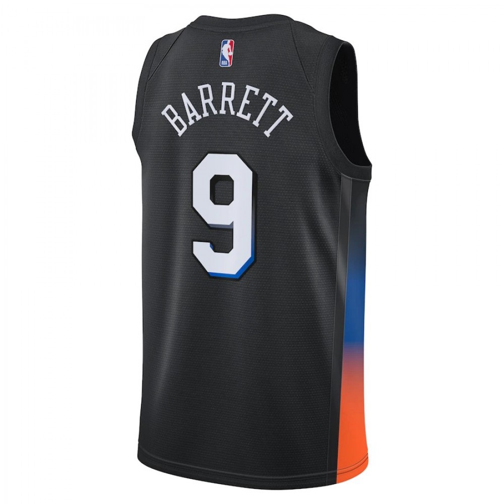 Men's New York Knicks RJ Barrett #9 Black 2020/21 Swingman Jersey - City Edition-Pro Kit Vault | Brand New 26/27 Sports Jerseys